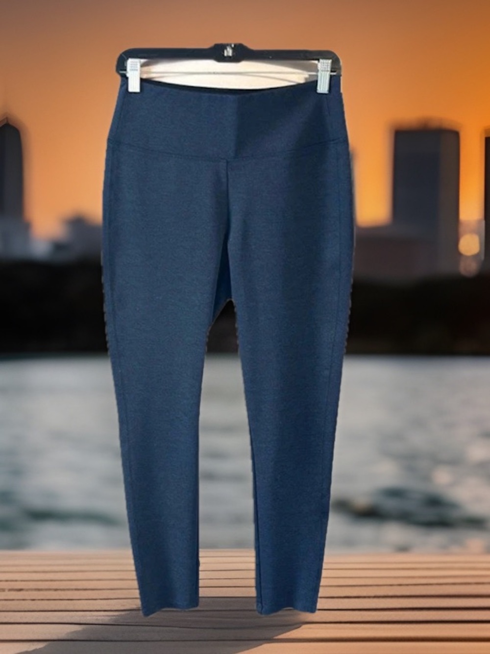 Apt 9 Navy Blue Pants Pull On Business Casual Comfy Womens Medium - Picture 8 of 12